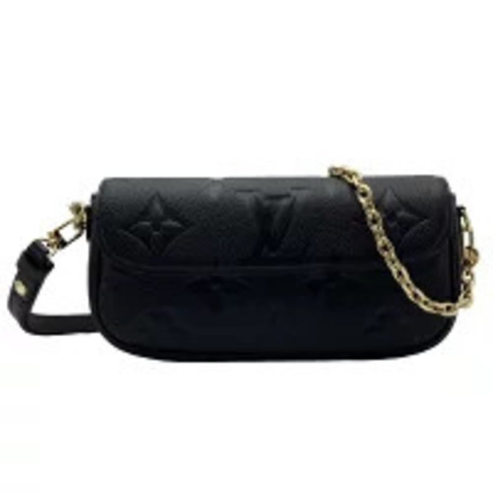 LOUIS VUITTON Wallet on Chain Ivy Shoulder Bag Empreinte Leather Noir Black